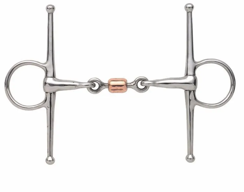 Shires Full Cheek Snaffle with Copper Peanut